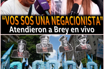 MILITANTE atendió a BREY en plena marcha por negar los 30.000 desaparecidos
