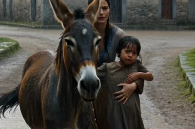 Viuda es echada de su casa en plena lluvia, pero un burro abandonado la guía a un nuevo hogar.