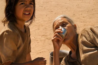La niña sedienta entregó su última gota de agua a una anciana perdida en el desierto… sin saber que estaba frente a la mujer más poderosa del pueblo disfrazada
