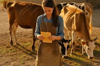 La madre soltera que estaba a punto de perder su granja con solo tres vacas flacas… pero un simple dibujo de su hija escondía el secreto que cambiaría todo