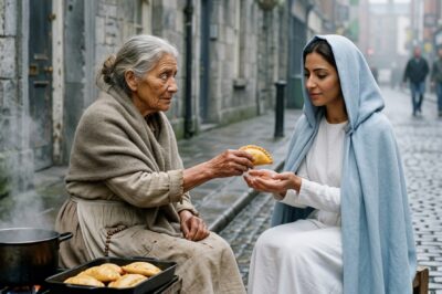 “YO PAGO”, DIJO LA VENDEDORA CIEGA A UNA DESCONOCIDA… SIN SABER QUE ERA LA VIRGEN MARÍA.