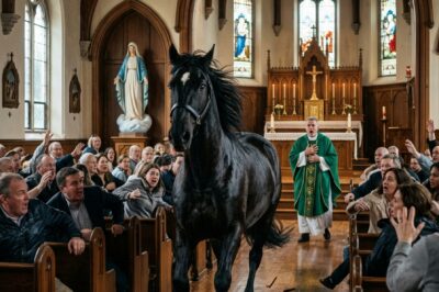 El caballo avanzó sin control por la iglesia… hasta que algo lo hizo detenerse frente a la Virgen